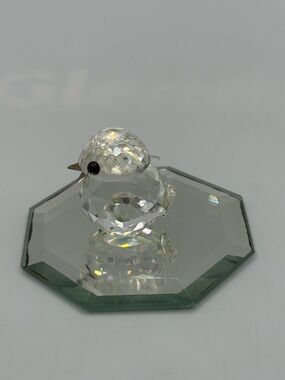 Vintage Austria Swarovski Crystal Mini Bird Sparrow Figurine 7650 Retired, FLAW